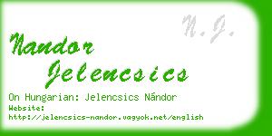 nandor jelencsics business card